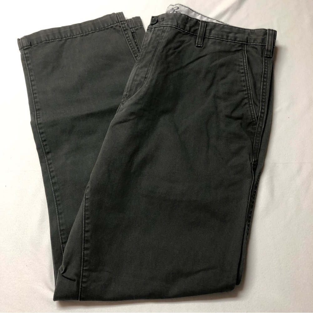 Eddie Bauer Grey Cotton Flat Front Pants Size 38x34